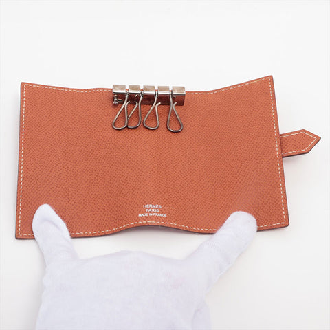 HERMES Bearn Constance Epsomx Metal □J stamp 2006 Key holder  Brown WS15660