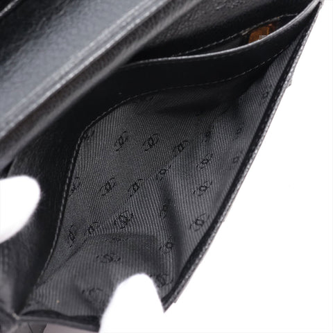 CHANEL COCO Button 11th Series Caviar Skin 2007-2008 Purse black WS15661