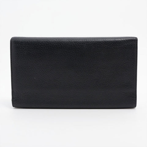 CHANEL COCO Button 11th Series Caviar Skin 2007-2008 Purse black WS15661