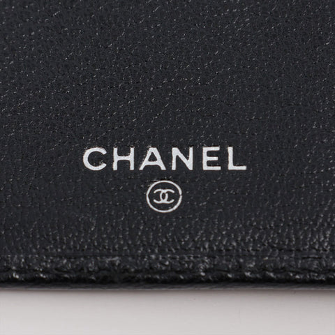 CHANEL COCO Button 11th Series Caviar Skin 2007-2008 Purse black WS15661