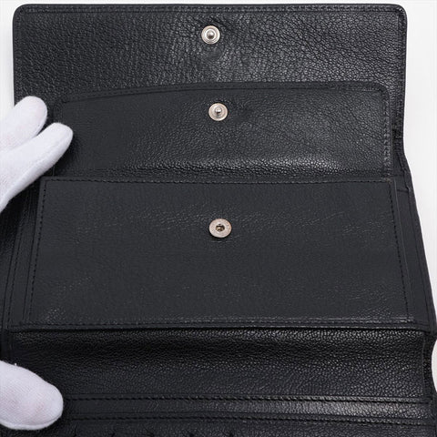 CHANEL COCO Button 11th Series Caviar Skin 2007-2008 Purse black WS15661