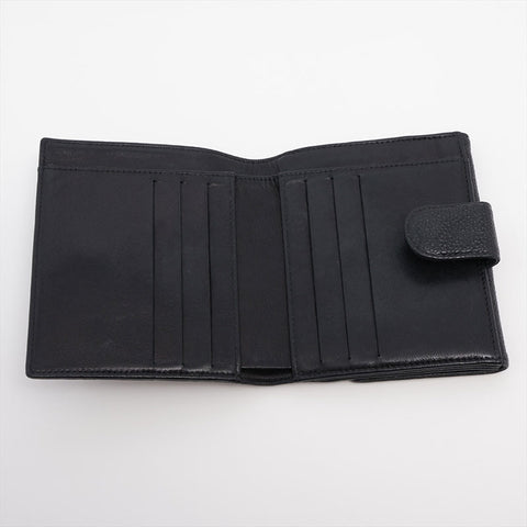 CHANEL No.8 COCO Mark Caviar Skin 2003-2004 Bifold Wallet black WS15662