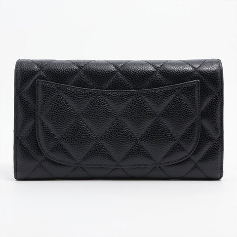 CHANEL No. 22 2015-2016 Caviar Skin Matelasse Purse black WS15663