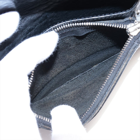 CHROME HEARTS Cross Button Leather Bifold Wallet black WS15664