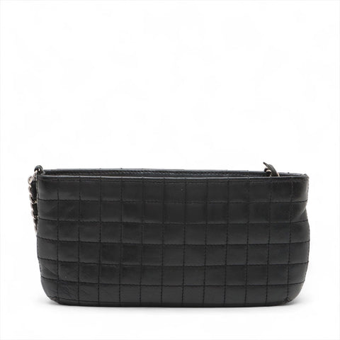 CHANEL Lambskin No. 10 2005-2006 Camellia Handbag black WS15674