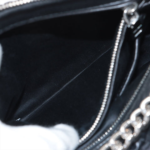 Miu Miu Matelasse Nappa Leather Chain Shoulder Bag black WS15676