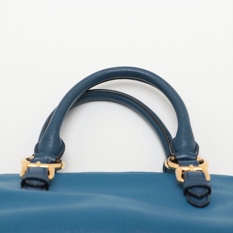 Miu Miu Leather 2way Handbag blue WS15677
