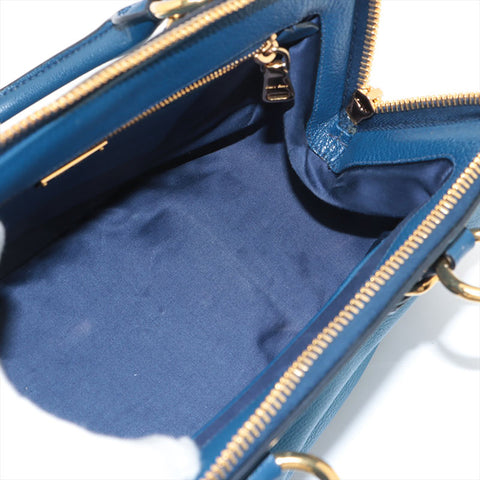 Miu Miu Leather 2way Handbag blue WS15677