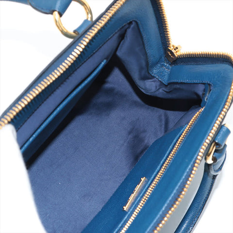 Miu Miu Leather 2way Handbag blue WS15677