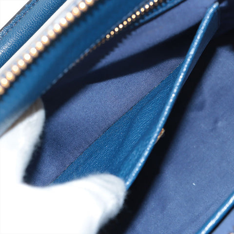 Miu Miu Leather 2way Handbag blue WS15677