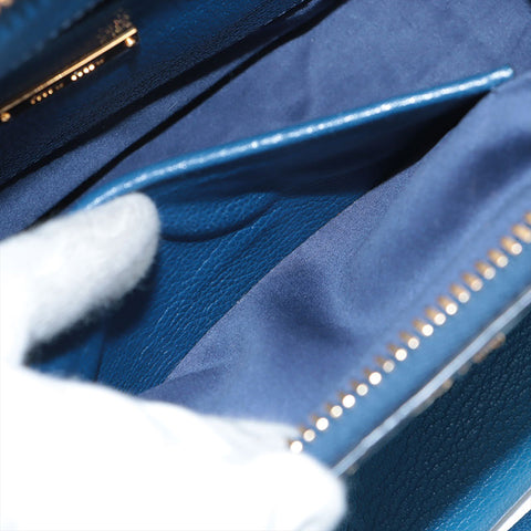 Miu Miu Leather 2way Handbag blue WS15677