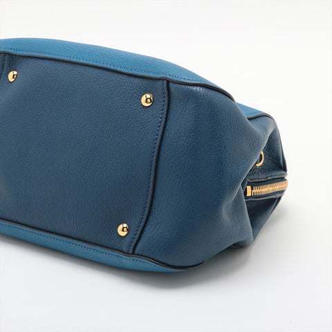 Miu Miu Leather 2way Handbag blue WS15677