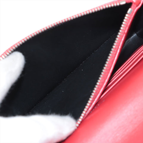 YVES SAINT LAURENT Embossed Leather Kate Shoulder Bag Red WS15678