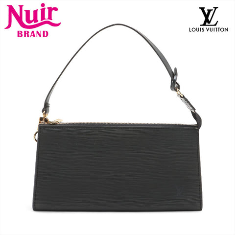 LOUIS VUITTON 2002 Epi Pochette Accessories Handbag black WS15682