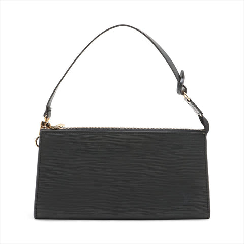 LOUIS VUITTON 2002 Epi Pochette Accessories Handbag black WS15682