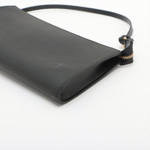 LOUIS VUITTON 2002 Epi Pochette Accessories Handbag black WS15682