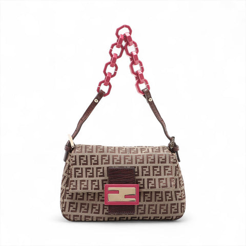 FENDI Zucchino Mamma Mini Handbag beige WS15683
