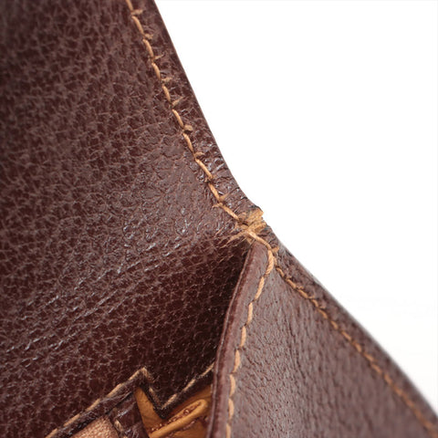 GUCCI Bamboo 2way leather Handbag Brown WS15685