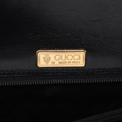 GUCCI Bamboo 2way leather Handbag black WS15687