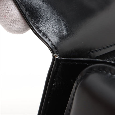 GUCCI Bamboo 2way leather Handbag black WS15687