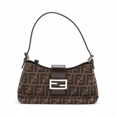 FENDI Zucca Mama Shoulder Bag Brown WS15688