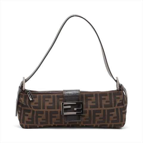 FENDI Zucca Mama Shoulder Bag Brown WS15689