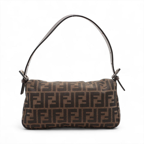 FENDI Zucca Mamma Bucket Shoulder Bag Brown WS15690