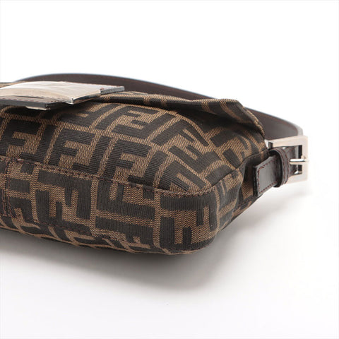 FENDI Zucca Mamma Bucket Shoulder Bag Brown WS15690