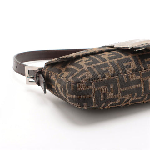 FENDI Zucca Mamma Bucket Shoulder Bag Brown WS15690