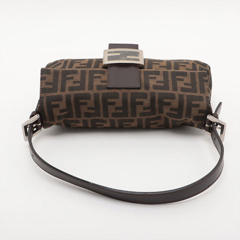FENDI Zucca Mamma Bucket Shoulder Bag Brown WS15690
