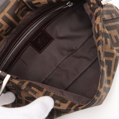 FENDI Zucca Mamma Bucket Shoulder Bag Brown WS15690