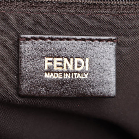 FENDI Zucca Mamma 2way Pink Shoulder Bag Brown WS15691