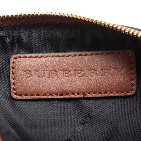 BURBERRY PVC Nova Check Shoulder Bag Brown WS15694