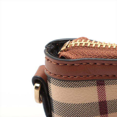 BURBERRY PVC Nova Check Shoulder Bag Brown WS15694