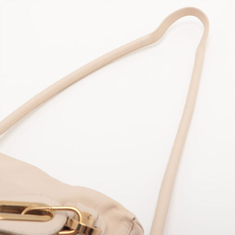 Chloe Leather Paraty 2way Handbag beige WS15695