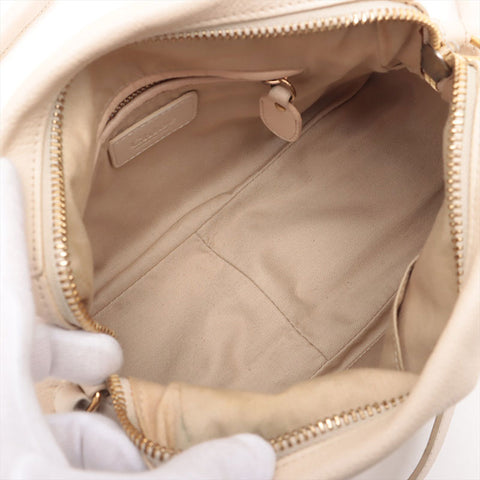 Chloe Leather Paraty 2way Handbag beige WS15695