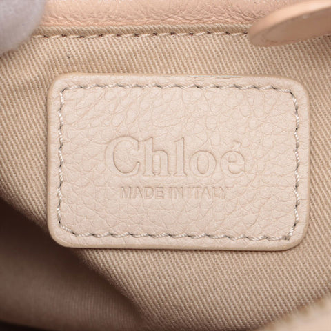 Chloe Leather Paraty 2way Handbag beige WS15695