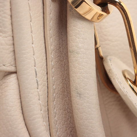 Chloe Leather Paraty 2way Handbag beige WS15695