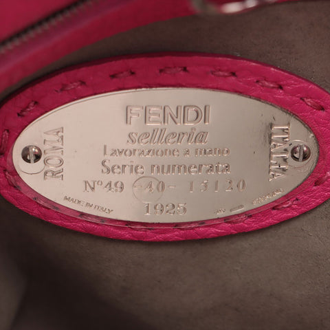 FENDI Mouton Selleria Leather Handbag pink WS15697