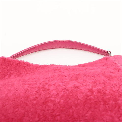 FENDI Mouton Selleria Leather Handbag pink WS15697