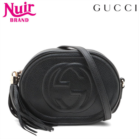 GUCCI Leather Soho Shoulder Bag black WS15698
