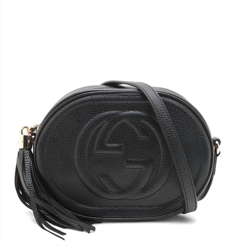 GUCCI Leather Soho Shoulder Bag black WS15698