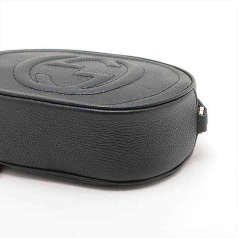 GUCCI Leather Soho Shoulder Bag black WS15698