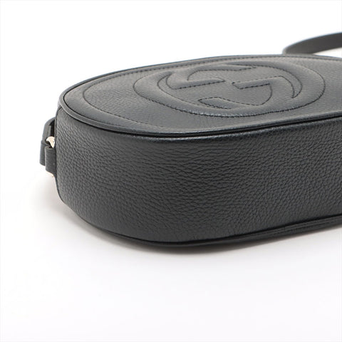GUCCI Leather Soho Shoulder Bag black WS15698