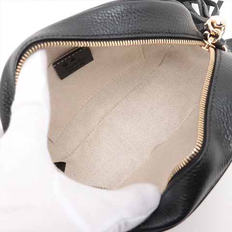 GUCCI Leather Soho Shoulder Bag black WS15698