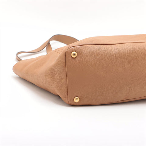PRADA leather Tote Bag Brown WS15699