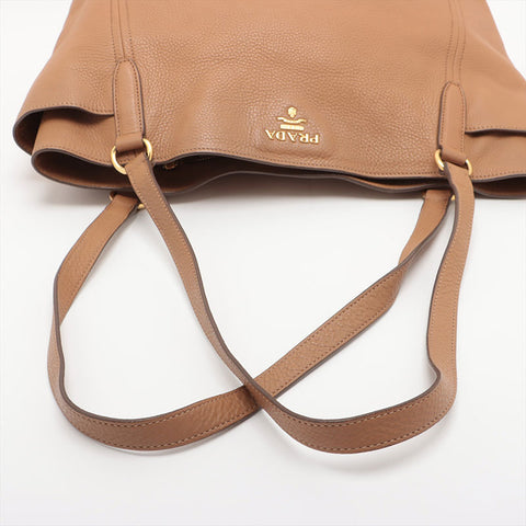PRADA leather Tote Bag Brown WS15699
