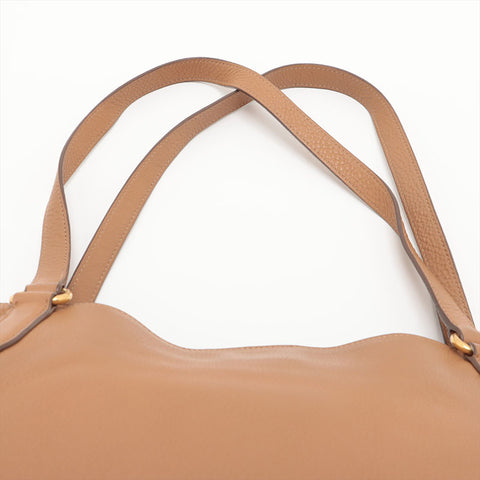 PRADA leather Tote Bag Brown WS15699