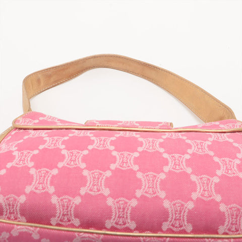 CELINE macadam canvas Shoulder Bag pink WS15700