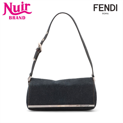 FENDI denim Shoulder Bag Navy WS15701